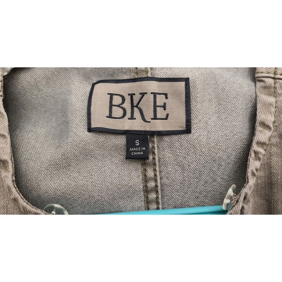 BKE Womens Asymmetrical Sleeveless Jacket Size S Gray Vest Detachable Hood - Picture 6 of 12